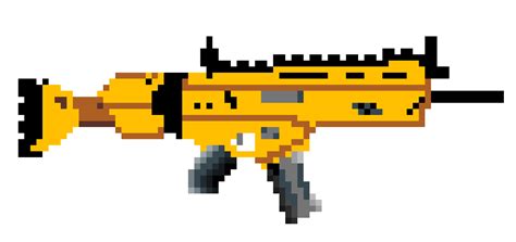 Download Art Weapon Yellow Royale Fortnite Battle Pixel Hq Png Image