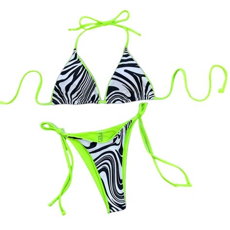 2022 Womens Sexy Swimsuit Summer New Drawstring Bikini Set Two Piece Swimwear Bathing Suit