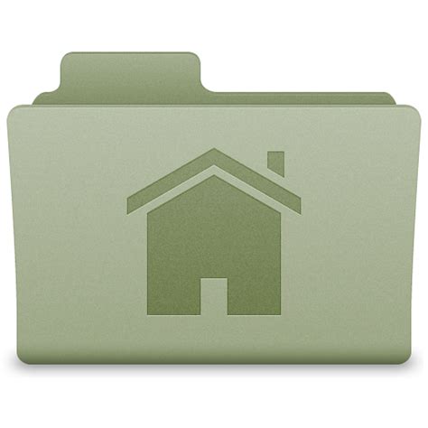 Green Home Folder Icon Latt For Os X Icons