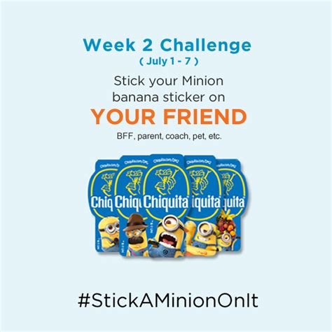 Week 2 Challenge July 1 7 2013 Stick Your Minion Banana Sticker On