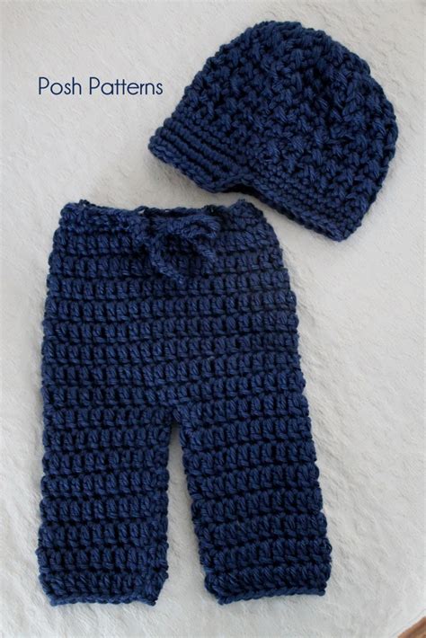 Crochet Patterns Newborn Pants Longies And Newsboy Visor Hat