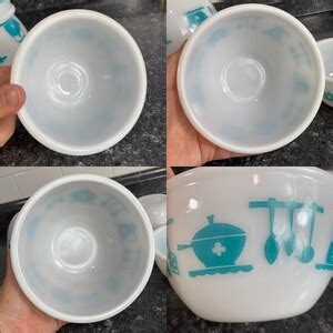 Vintage Hazel Atlas Kitchen Aids Bowls And Plates Scalloped Bowls
