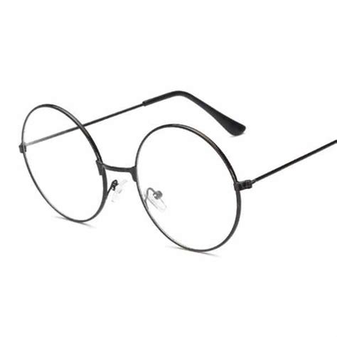 buy vintage retro round circle metal frame eyeglasses clear lens eye glasses overseas lx24 at