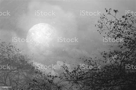 Full Moon With Dark Cloudscapes On The Night Stock Photo Download