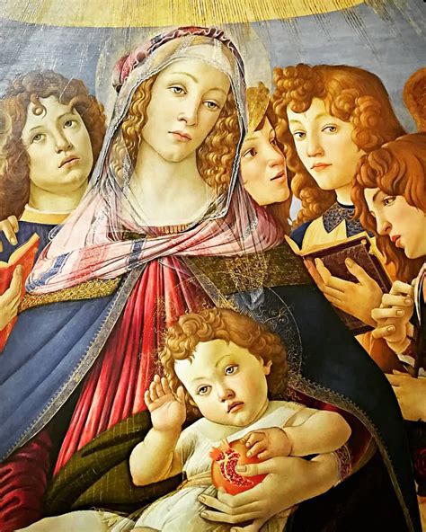 Sandro Botticelli Madonna Della Melegrana Particolare 1487 Galleria