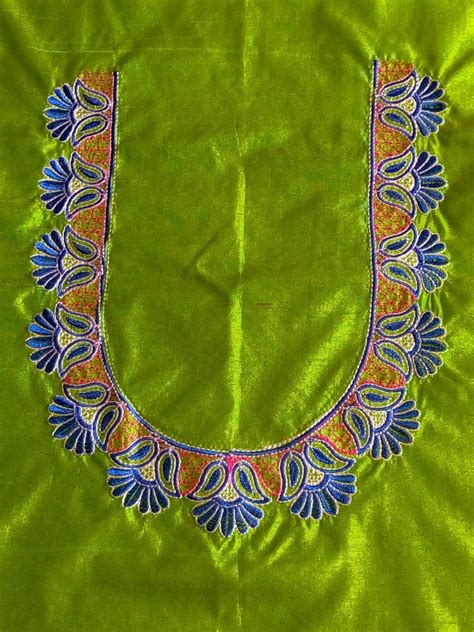 Machine Embroidery Designs For Blouse Back Neck Digital Pensil