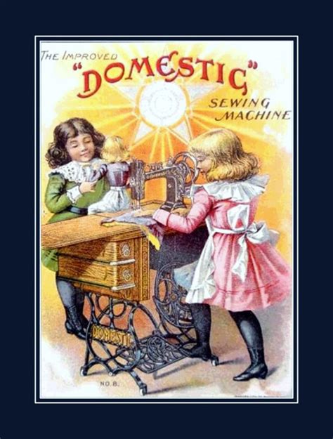 domestic sewing machines advertisement early 1900s girls etsy