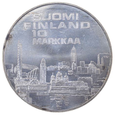 Silver 1971 Finland 10 Markkaa World Silver Coin 242 Grams