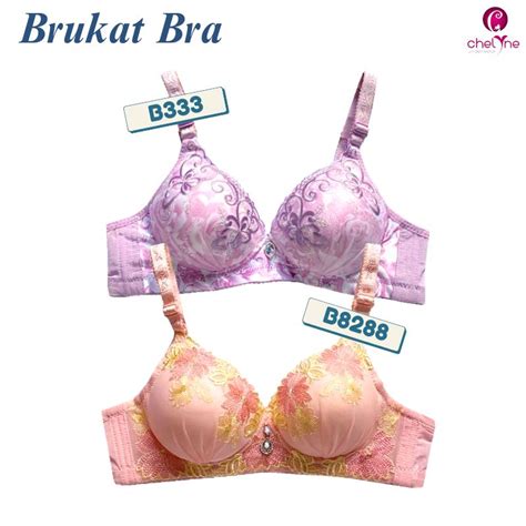 jual chelyne bh busa tebal b333 b8288 push up bra tanpa kawat full brukat full cup bra 34 38