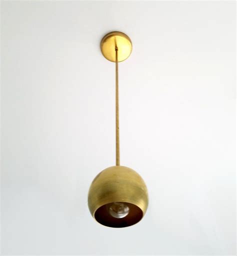Simple Brass Pendant Eyeball Shade Brass Lighting Brass Pendant Light