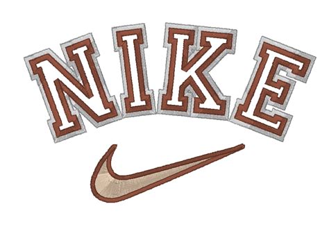 Nike Outline And Swoosh Embroidery Design Etsy