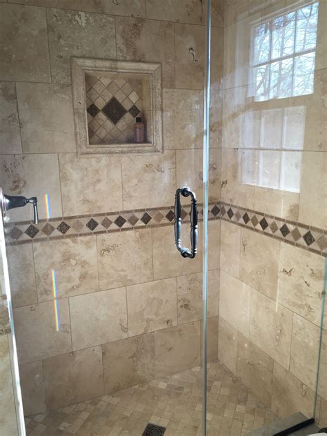 Travertine tile bathroom with heated floor bathroom bathroom travertine tile excellent photos concept best via wpshouter.com. My bathroom renovation! Travertine tile and custom ...