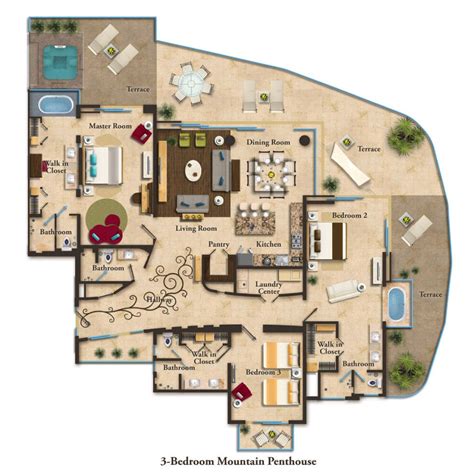 Suite Layouts Penthouse Apartment Floor Plan Floor Plans Condo