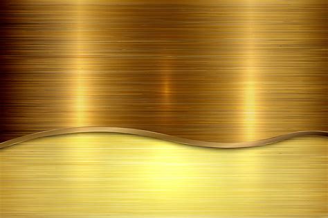 Hd Wallpaper Yellow Wave Illustration Metal Gold Texture Plate