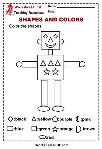 Color By Shape Free Printables