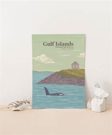 Gulf Islands National Park Canada Travel Poster Print By Bucket List Prints