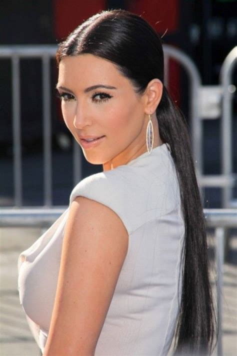 Kim Kardashian Sleek Slick Ponytail Beauty How To Hair Low Ponytail