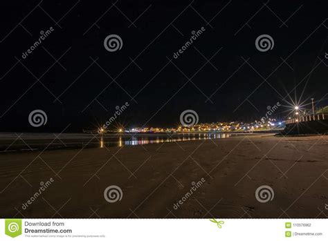 Night Landscape Stock Photo Image Of Lights Portrush 110576962