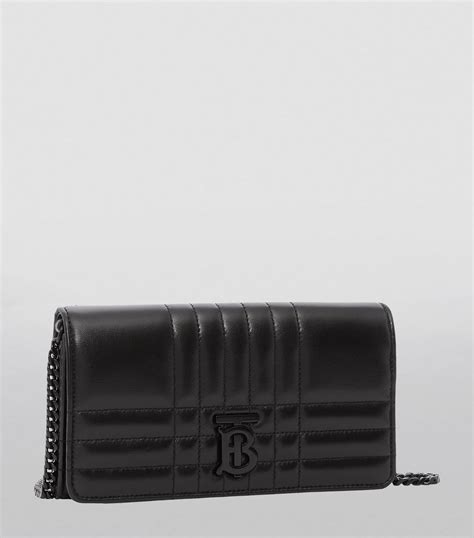 Burberry Black Leather Lola Chain Wallet Harrods UK