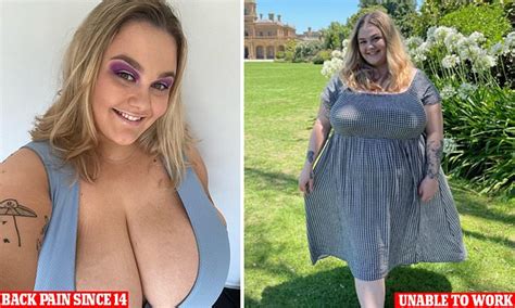 Large Cup Size Ellie Nash With Jj Breasts Says She Has Extreme Pain And Discomfort Daily Mail