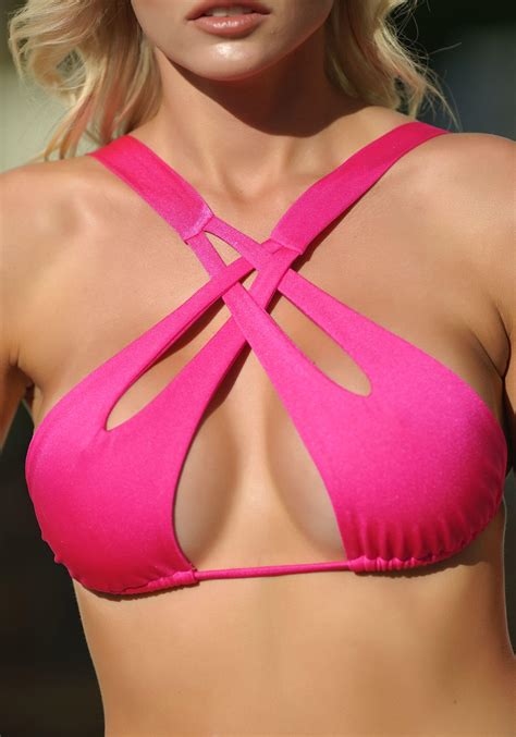 Hot Pink Halter Top Bikini Teenyb Bikini Couture