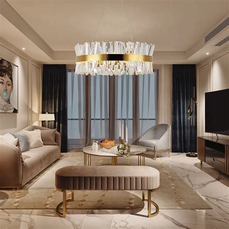 Luxury K9 Crystal Modern Led Chandelier Lighting For Living Room Lustre
