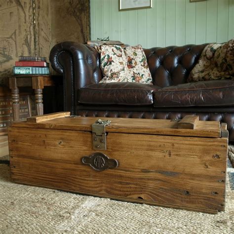 The individual wooden panels are expertly designed and the practical shelf space is accessible from both sides. VINTAGE INDUSTRIAL CHEST Coffee Table Storage Trunk WOODEN ...