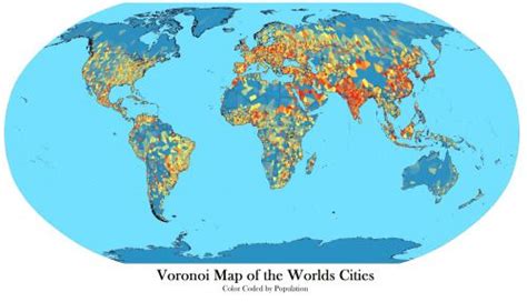 Voronoi Map Of The Worlds Cities Capitals Of First Andor Second Level