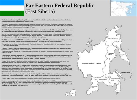 Basic layout of the Far Eastern Federal Republic: An infographic from