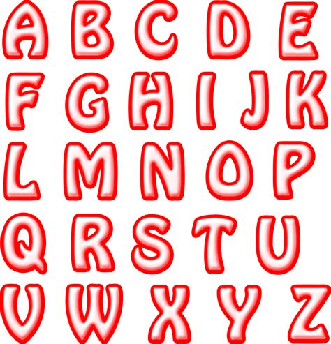 Red Alphabet Letters Vector Clipart Image Free Stock Photo Public