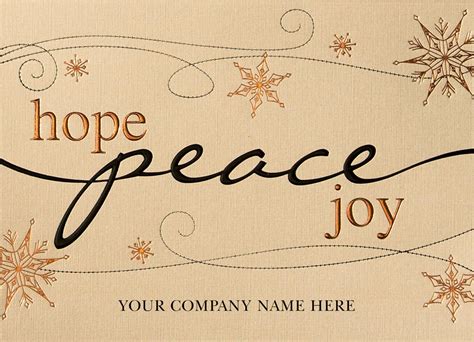 Hope Peace Joy Christmas Card Business Christmas Cards
