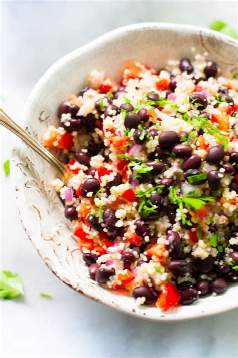Once a week, let bean burgers stand in for hamburgers, leave the meat out of your pasta sauce, make a risotto the likes of which you've probably 1 tablespoon soy sauce. Black Bean Couscous Salad - Food Fanatic