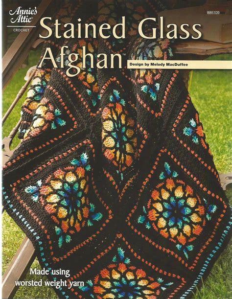 Stained Glass Afghan Crochet Instruction Pattern Leaflet Annies Attic