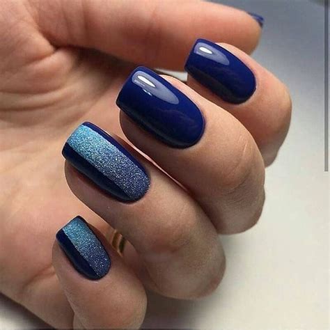 These nail art designs are so simple to create, and it looks very fresh and classy. Elegant navy blue nail colors and designs for a Super ...