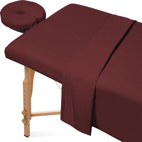 saloniture 3 piece flannel massage table sheet set soft cotton facial bed cover