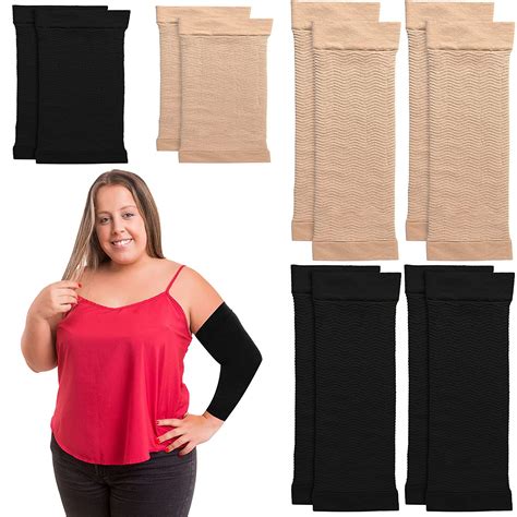 4 Pairs Arm Shapers For Women Arm Compression Sleeve Arm Wraps For