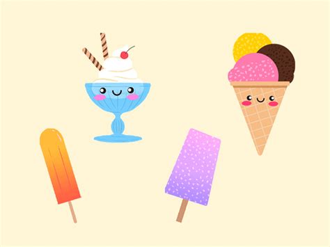 Dribbble Ice Cream Sundae Summer  By Ankita Bhasme