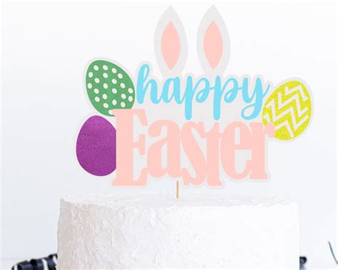 Happy Easter Cake Topper SVG – SVG Nation