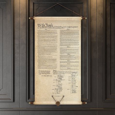 United States Constitution Wall Art Constitutional Document Etsy
