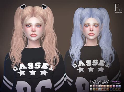 Sims 4 Cc Hair Ponytail Two Braids Vsaweather