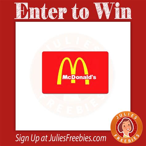 Be sure to keep your activation and reload receipts; Win a $50 McDonald's Gift Card - Julie's Freebies