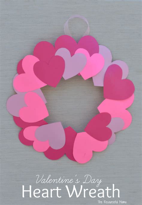 Paper Plate Valentines Day Heart Wreath Craft The