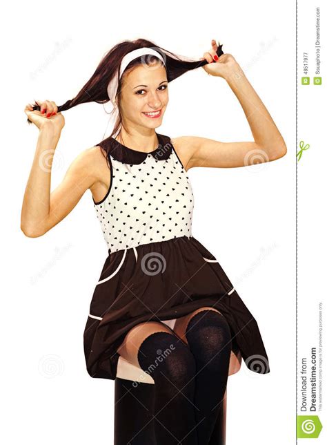 Loony Woman Stock Image Image Of Coltish Happy Feather 48517977