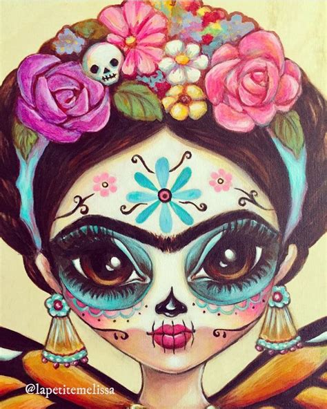 Pin By Maggie Lui On Frida ️ Skull Art Mexican Folk Art Mexican Art