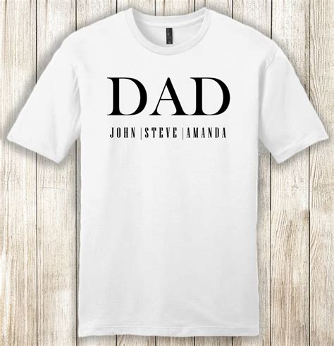 Personalized Dad Shirt With Kids Names Best Dad Ever Shirt Etsy Uk