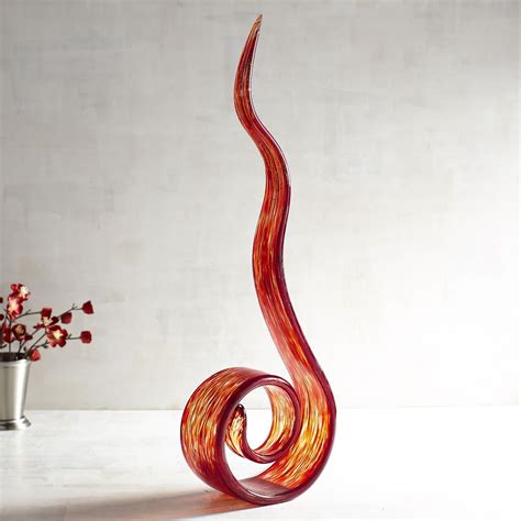 Art Glass Red Flame Sculpture With Images Blown Glass Art Sculpture Glass Art