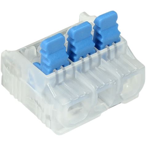 Ideal Lever Wire Connectors 3 Ports Clear 50 Pack In The Wire
