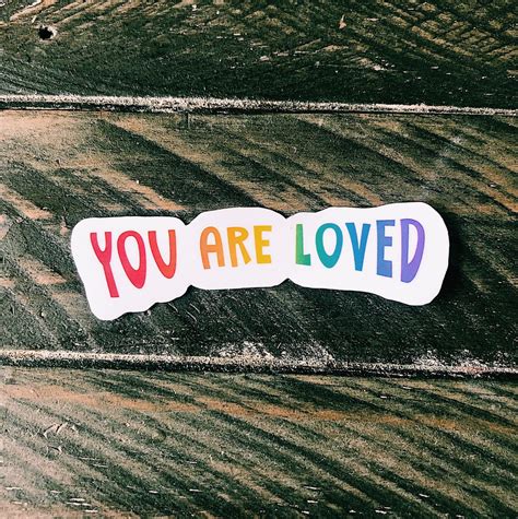 You Are Loved Rainbow Sticker Small Colorful Decal For Etsy
