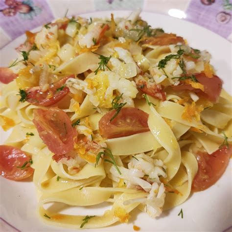 Tagliatelle pasta with orange and king prawns - Ideas at Cook With Antonio