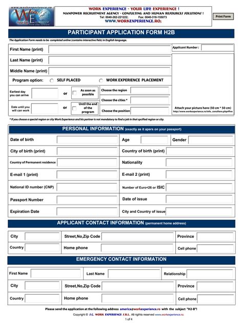 H2b Visa Application Fill And Sign Printable Template Online Us
